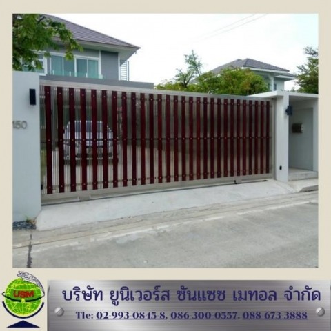 งานติดตั้งบานประตูสแตนเลส